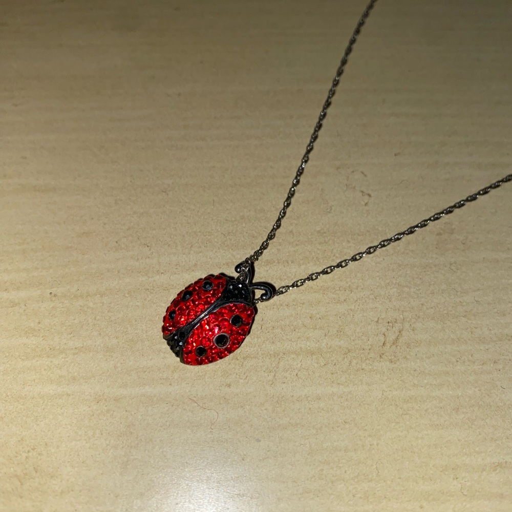 NWT Ladybug Necklace Sterling Silver